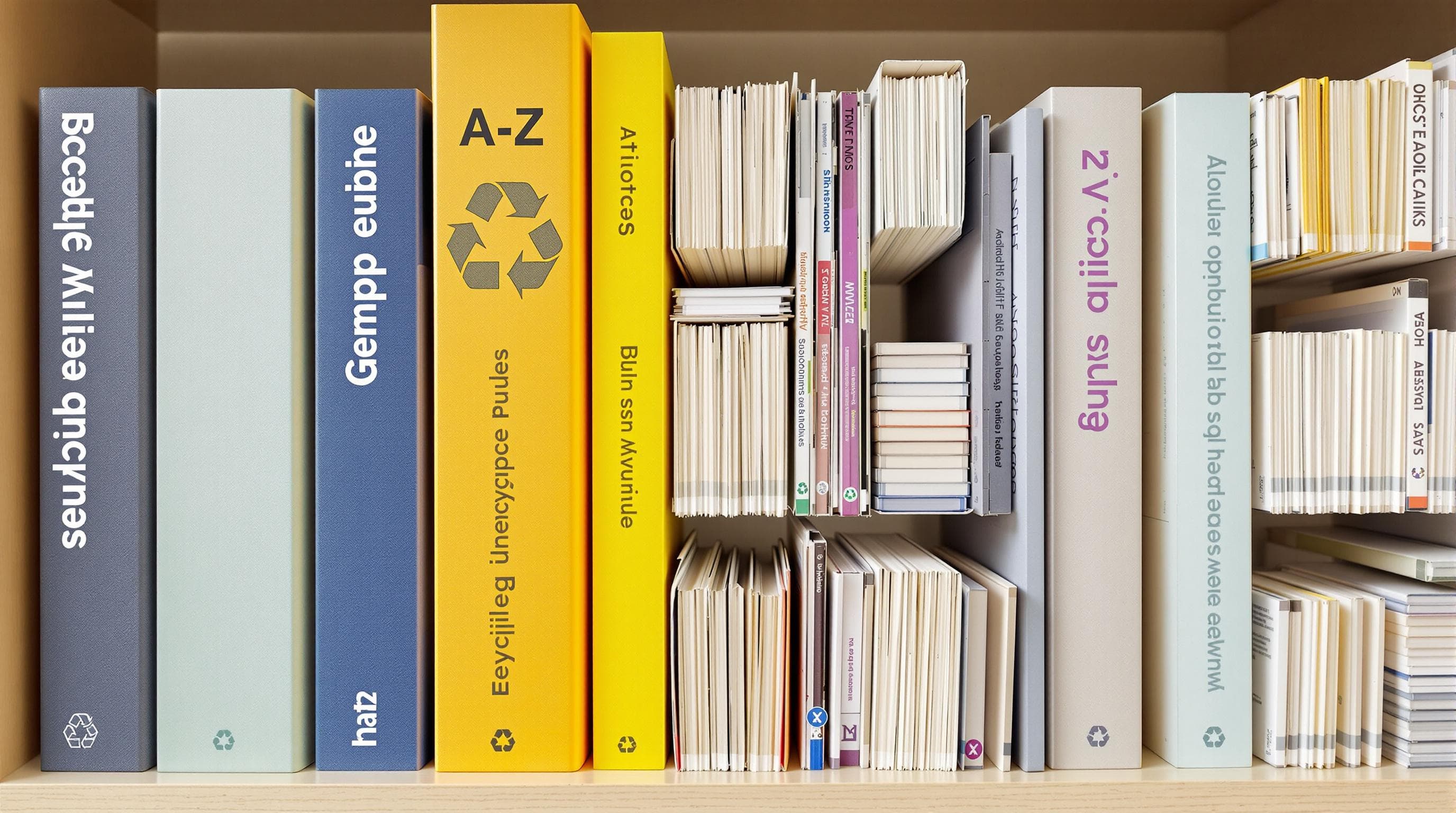 Visuelle Darstellung eines alphabetischen Leitfadens zur Mülltrennung