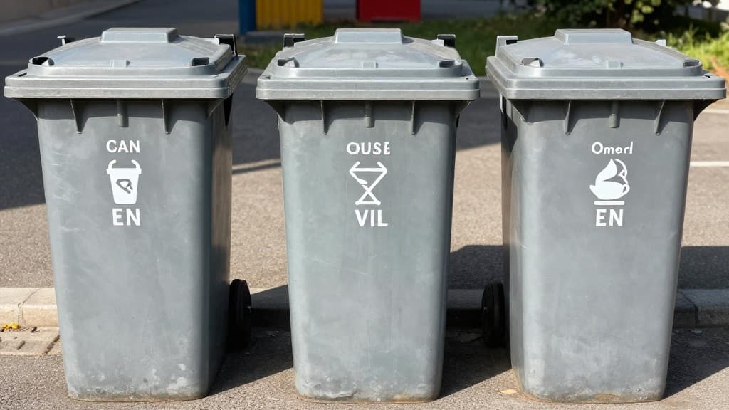 Visuelle Darstellung eines alphabetischen Leitfadens zur Mülltrennung