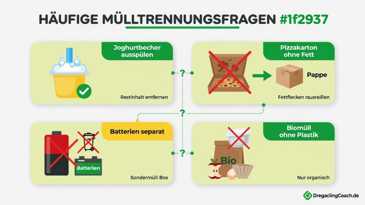 Infografik: FAQ Mülltrennung — die wichtigsten Antworten