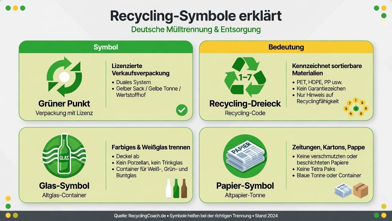 Infografik: Recycling-Symbole und ihre Bedeutung