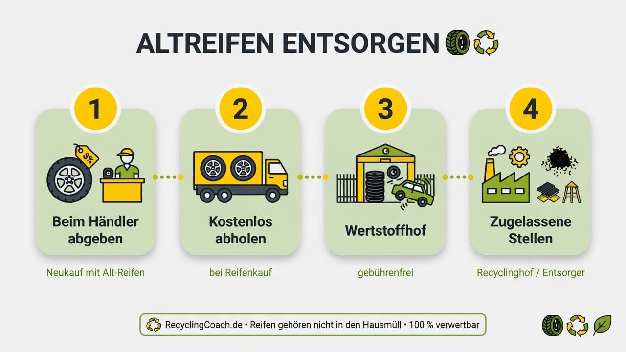 Infografik: Altreifen-Entsorgungswege