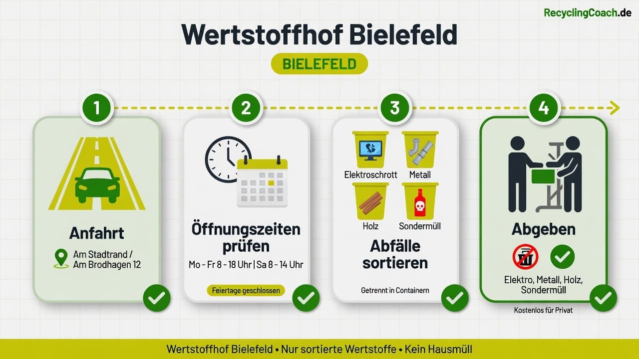 Infografik: Wertstoffhof Bielefeld — Annahme und Vorbereitung
