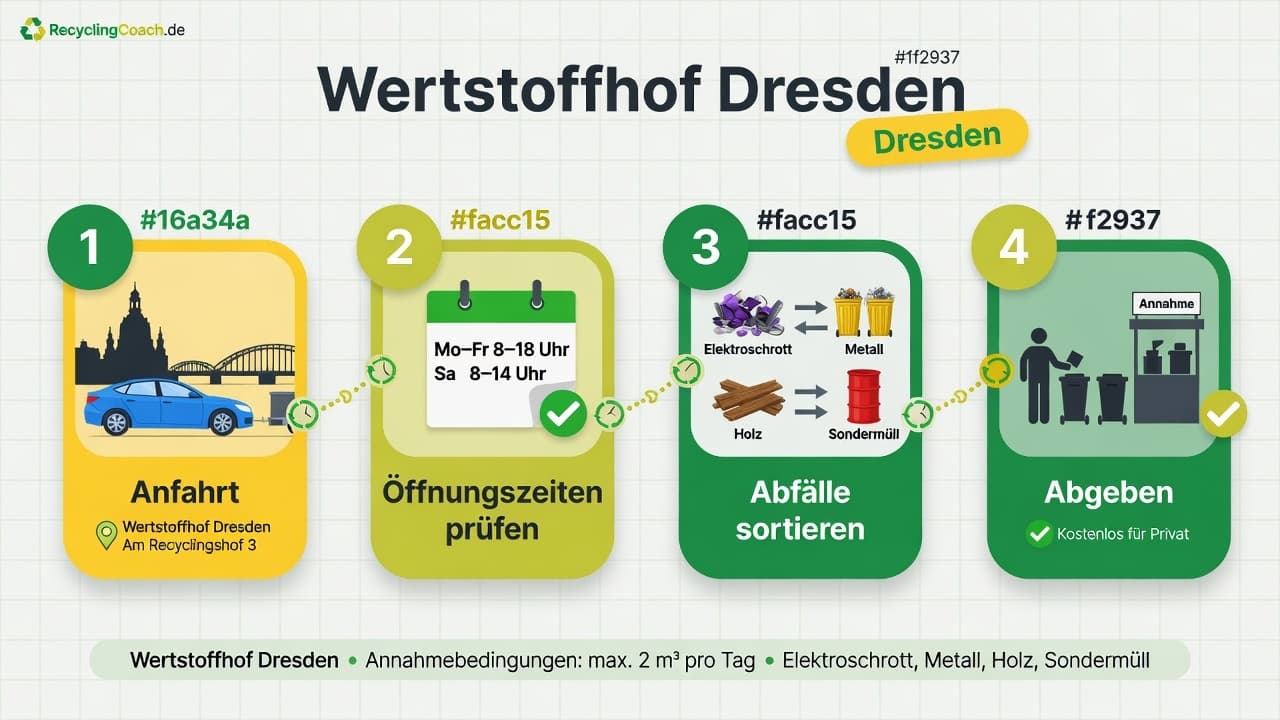 Infografik: Wertstoffhof Dresden — Annahme und Vorbereitung