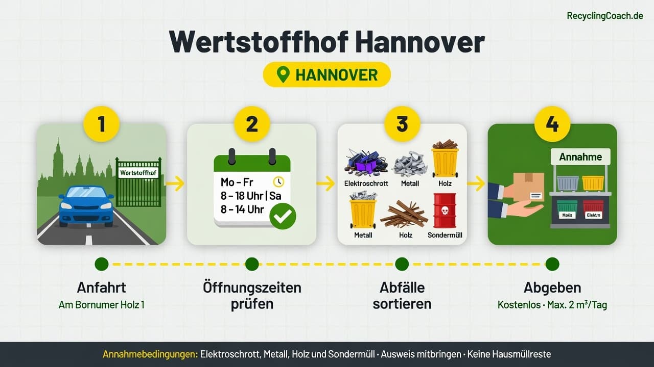 Infografik: Wertstoffhof Hannover — Annahme und Vorbereitung