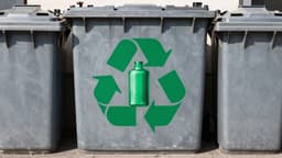 Stilisierte Darstellung des Glas-Recycling Symbols (Glas-Männchen)