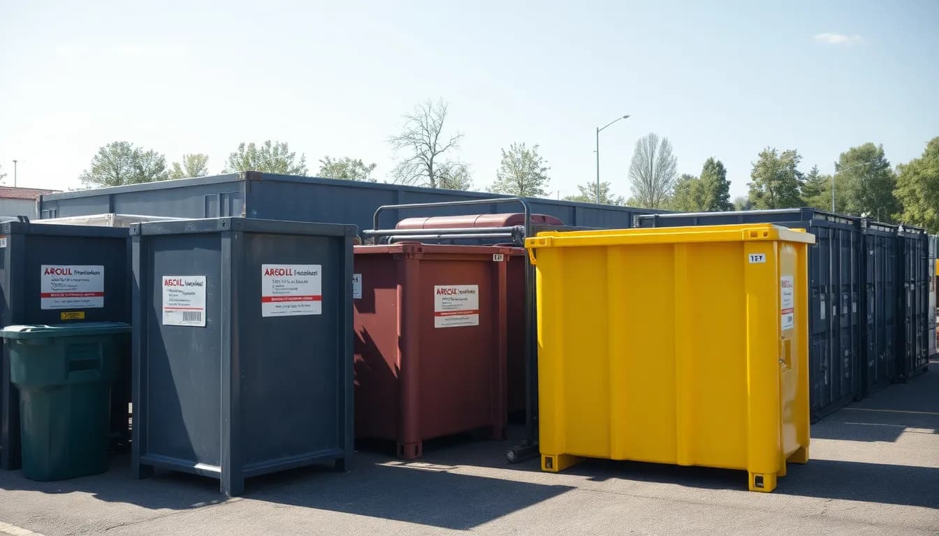 Öffnungszeiten-Schild an einem Wertstoffhof in Bielefeld