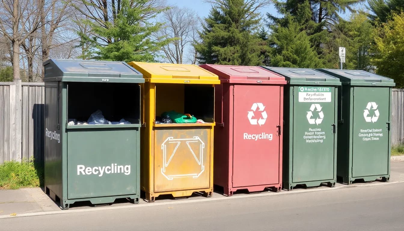 Verschiedene Abfallarten in Bielefeld Wertstoffhöfen