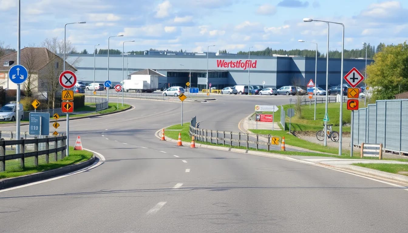 Anfahrt zu einem Wertstoffhof in Bielefeld