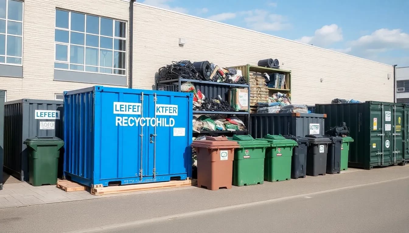Wertstoffhof in Bielefeld mit Containern und Entsorgungsbereich