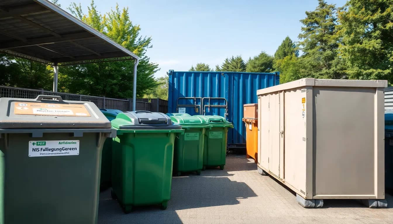 Öffnungszeiten-Schild am Wertstoffhof in Borken