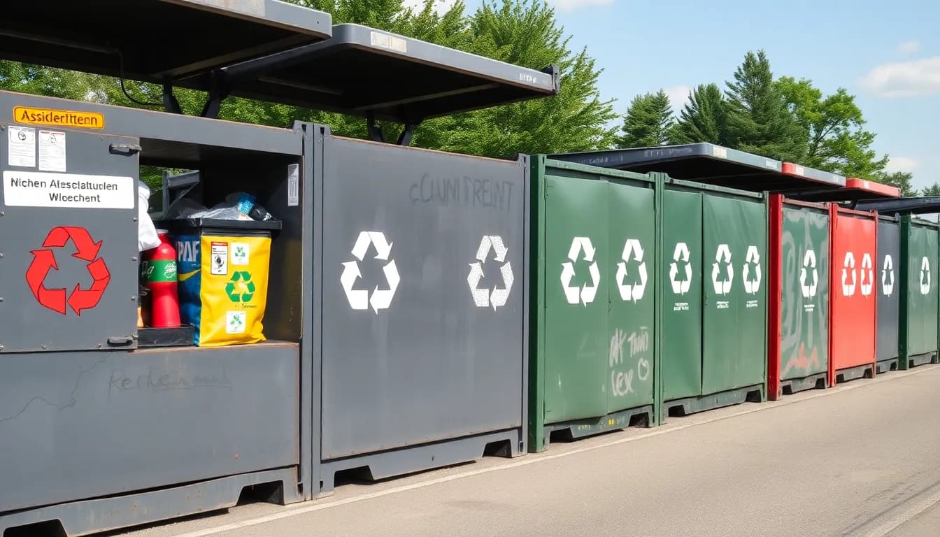 Verschiedene Abfallarten in Buchloe Wertstoffhöfen