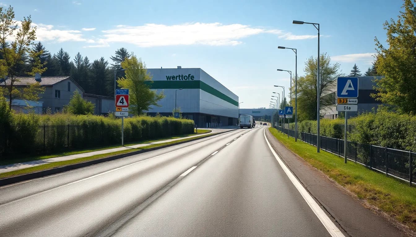 Anfahrt zu einem Wertstoffhof in Buchloe