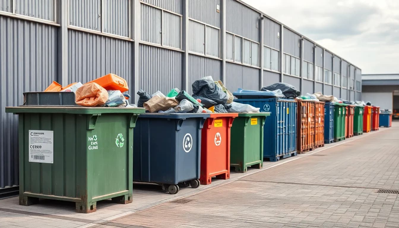Wertstoffhof in Buchloe mit Containern und Entsorgungsbereich