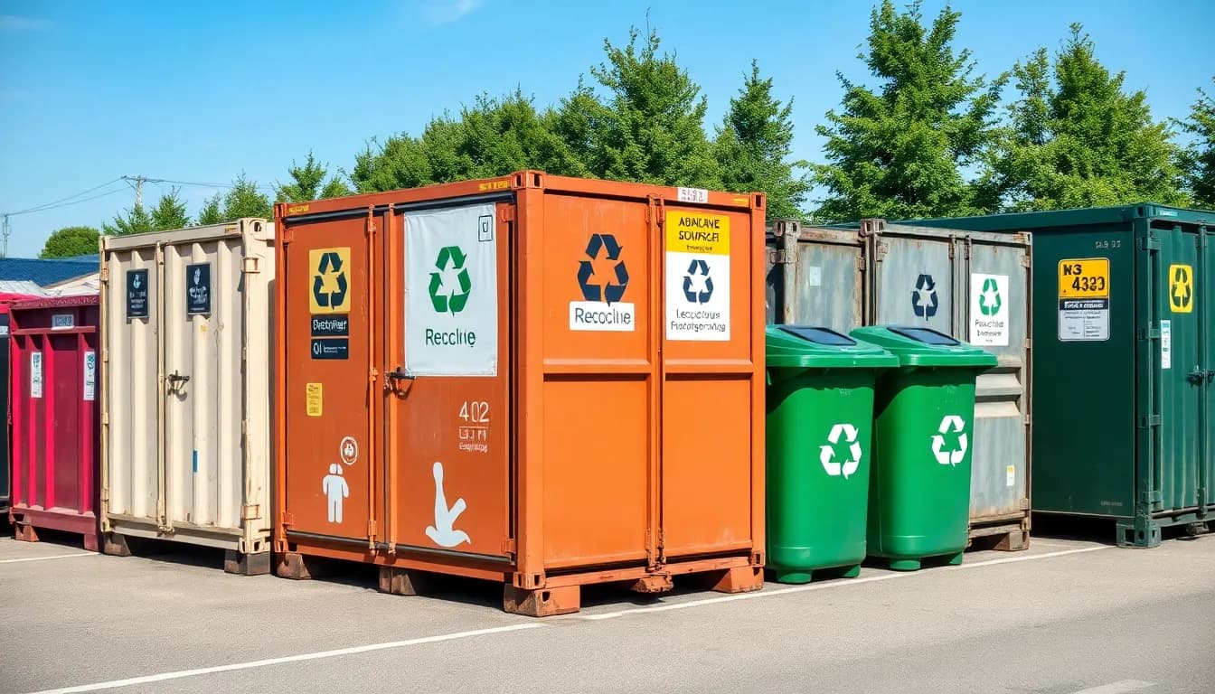 Verschiedene Abfallarten in Göppingen Wertstoffhöfen