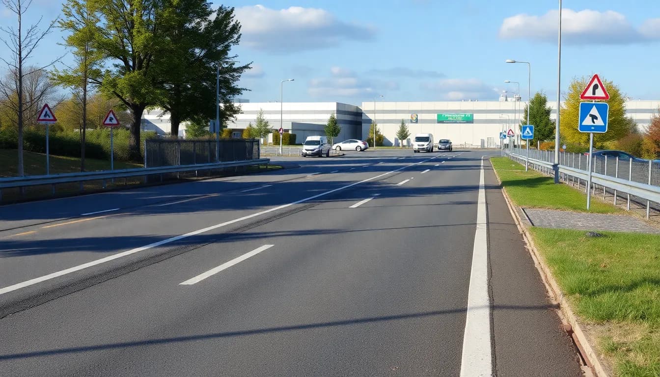 Anfahrt zu einem Wertstoffhof in Göppingen