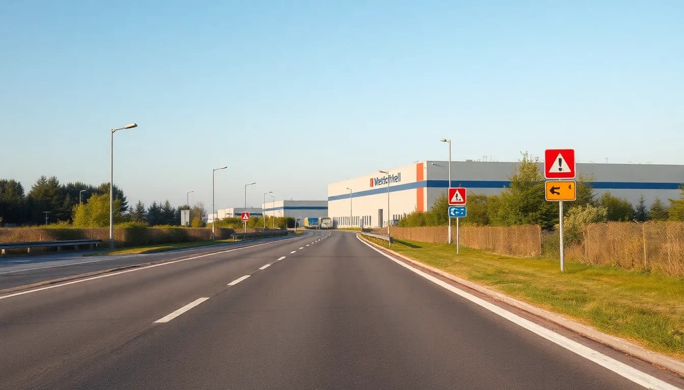 Anfahrt zu einem Wertstoffhof in Gröbenzell