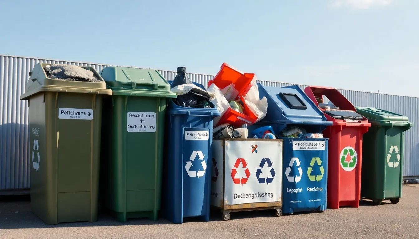 Verschiedene Abfallarten in Haar Wertstoffhöfen