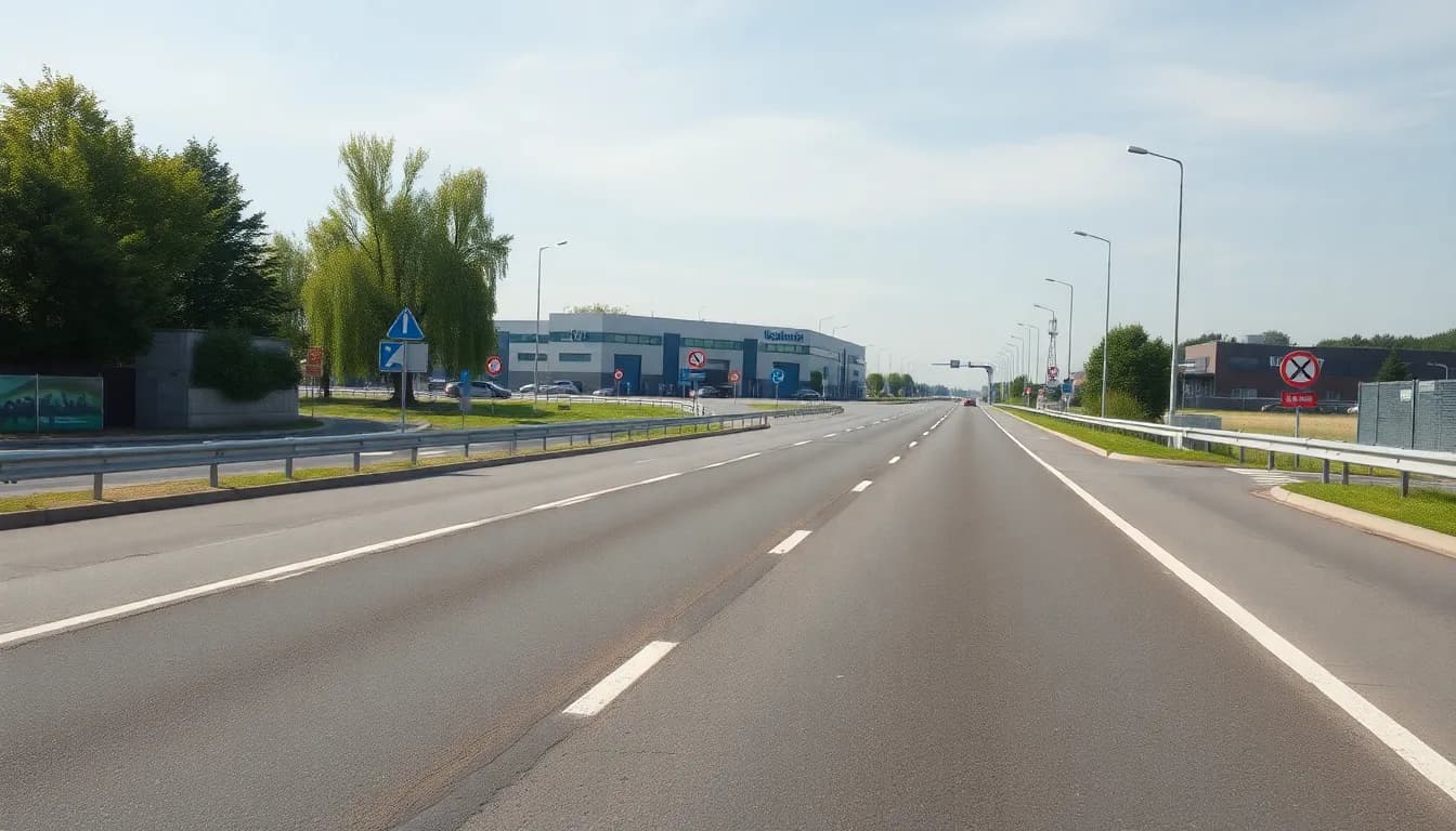 Anfahrt zu einem Wertstoffhof in Haar