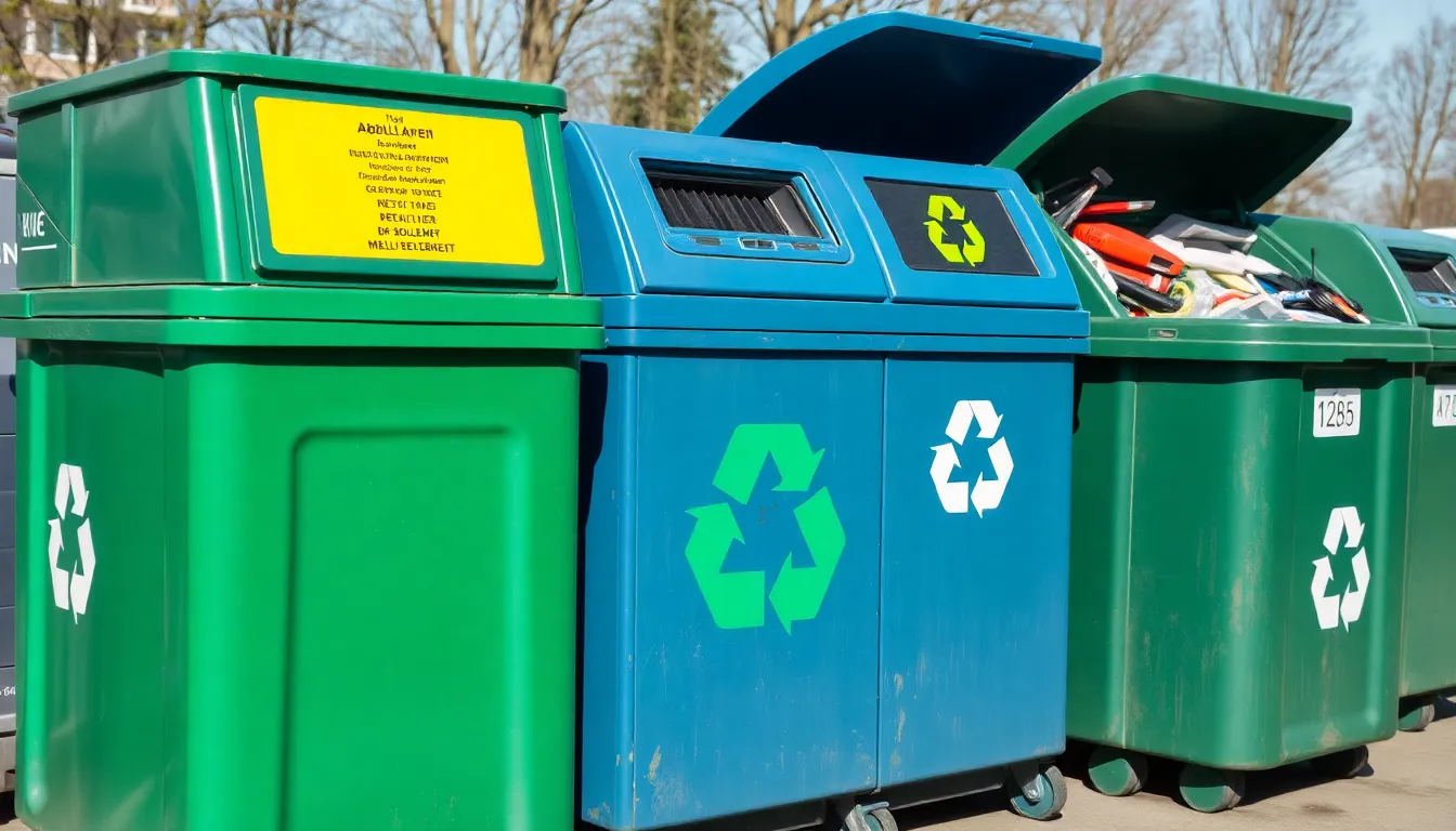 Verschiedene Abfallarten in Hannover Wertstoffhöfen