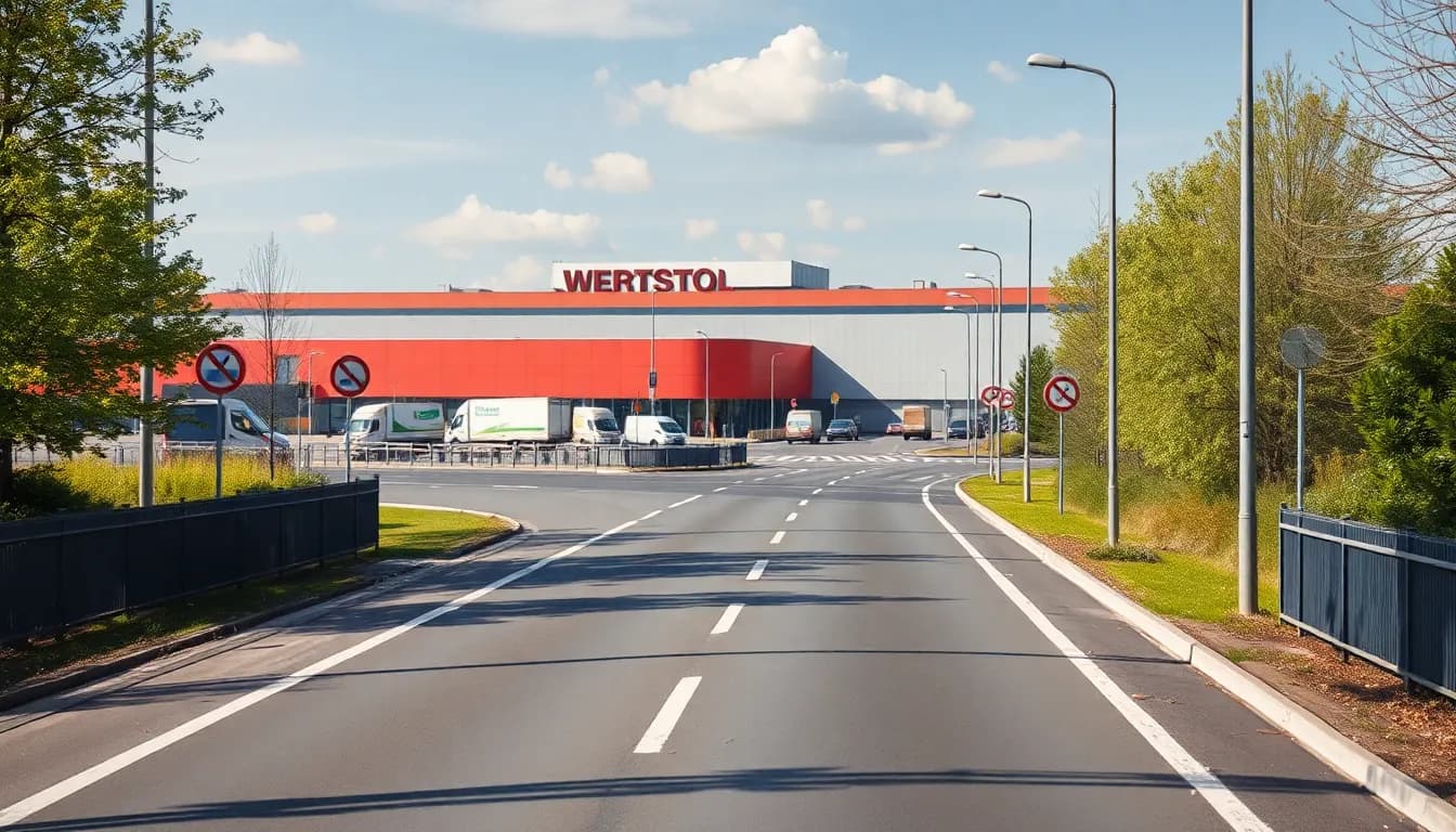 Anfahrt zu einem Wertstoffhof in Hannover