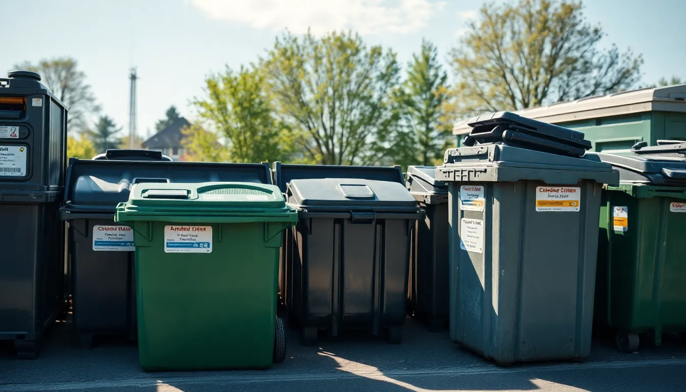 Öffnungszeiten-Schild an einem Wertstoffhof in Kitzingen