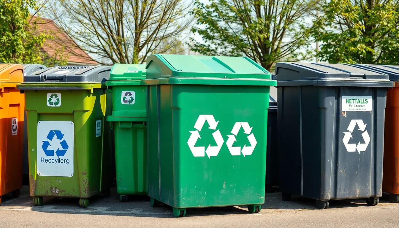 Verschiedene Abfallarten in Kitzingen Wertstoffhöfen