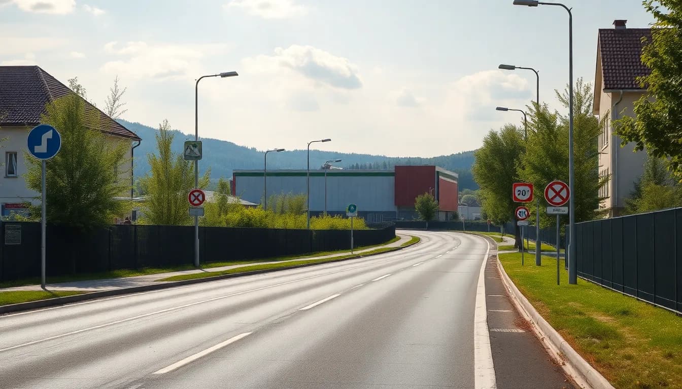 Anfahrt zu einem Wertstoffhof in Kitzingen