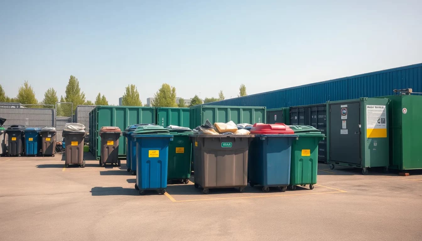 Öffnungszeiten-Schild an einem Wertstoffhof in Köln