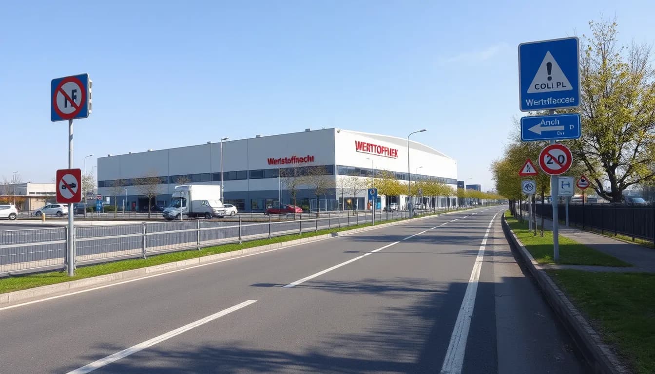 Anfahrt zu einem Wertstoffhof in Köln