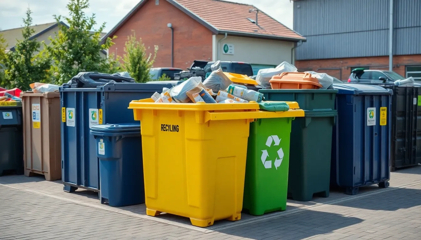 Wertstoffhof in Krumbach mit Containern und Entsorgungsbereich