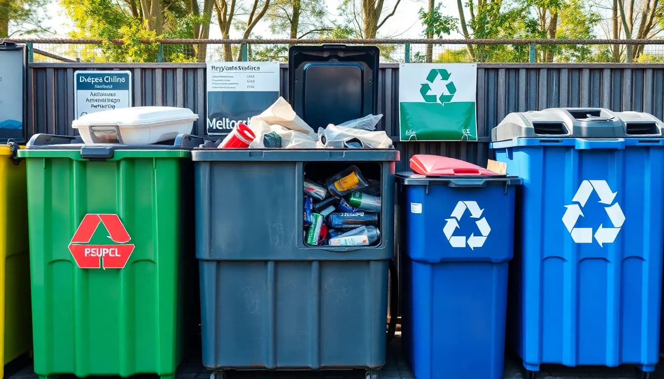 Verschiedene Abfallarten in Langwied Wertstoffhöfen