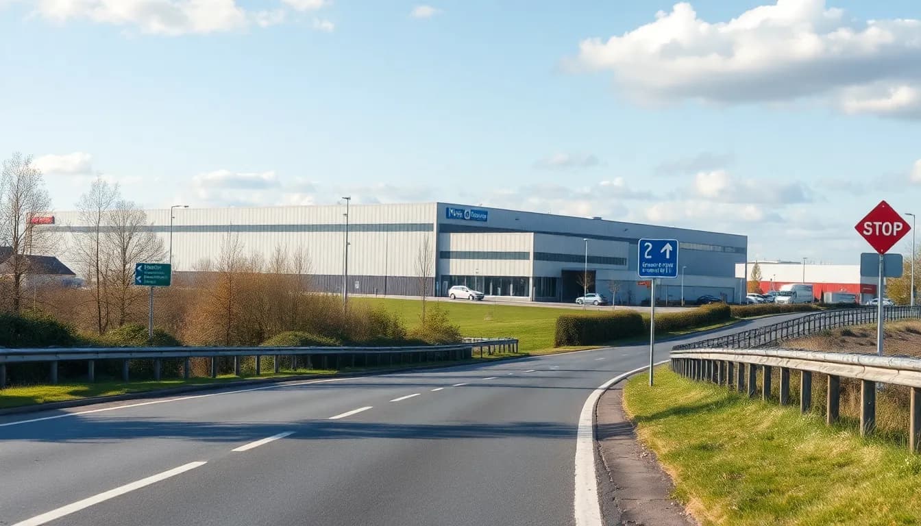 Anfahrt zu einem Wertstoffhof in Langwied