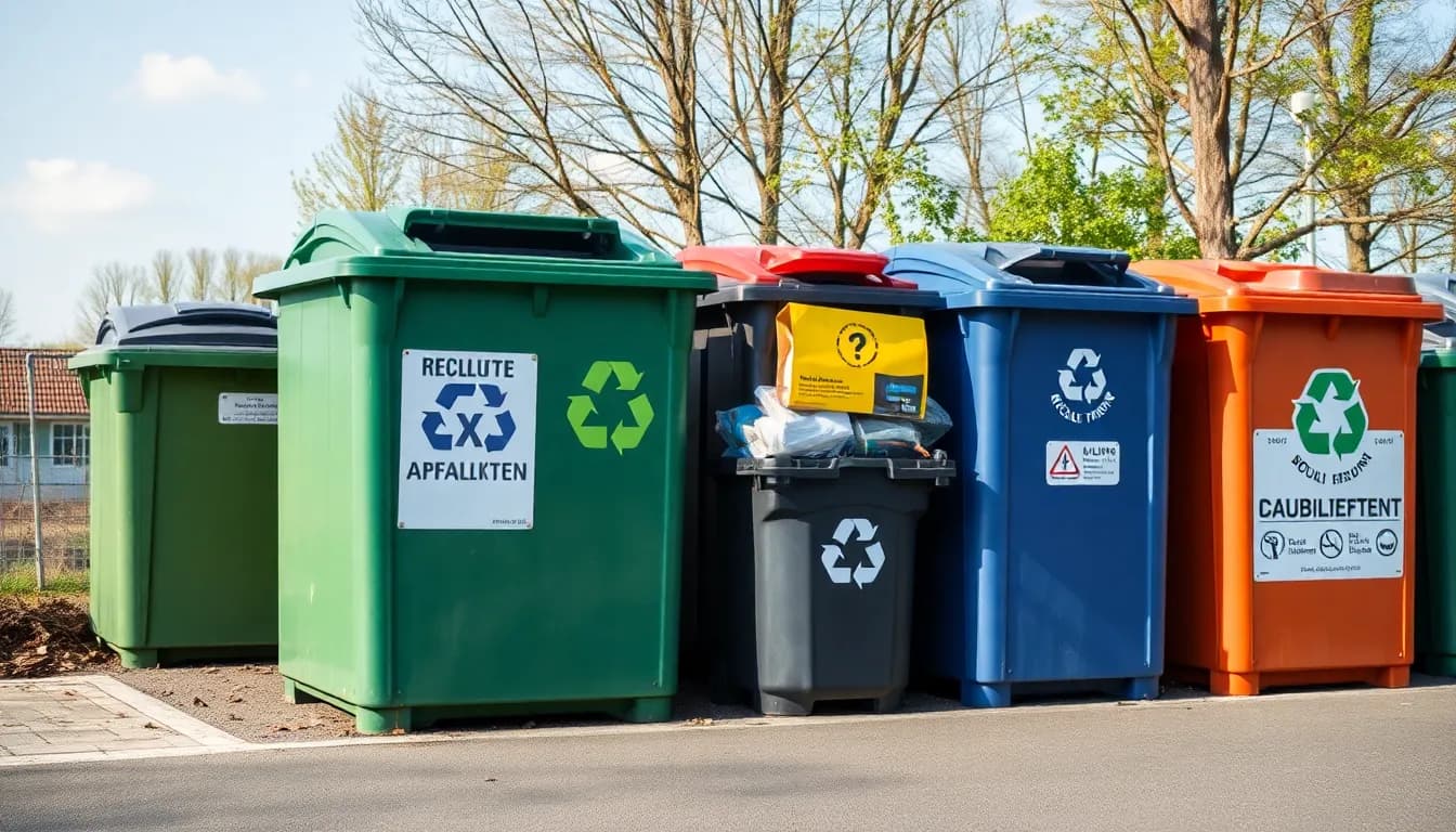 Verschiedene Abfallarten in Leipheim Wertstoffhöfen