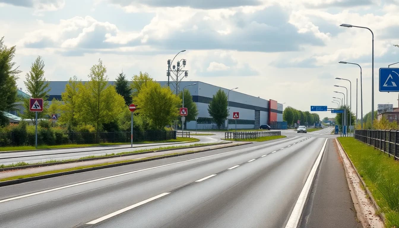 Anfahrt zu einem Wertstoffhof in Leipheim