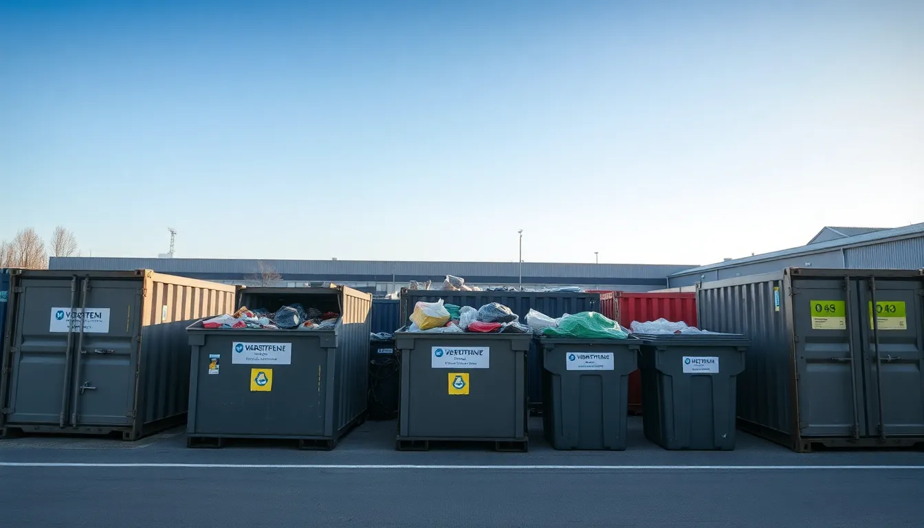 Wertstoffhof in Leipheim mit Containern und Entsorgungsbereich