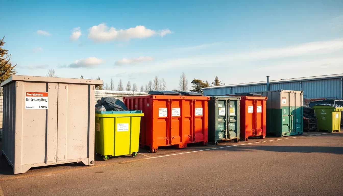 Öffnungszeiten-Schild an einem Wertstoffhof in Manching