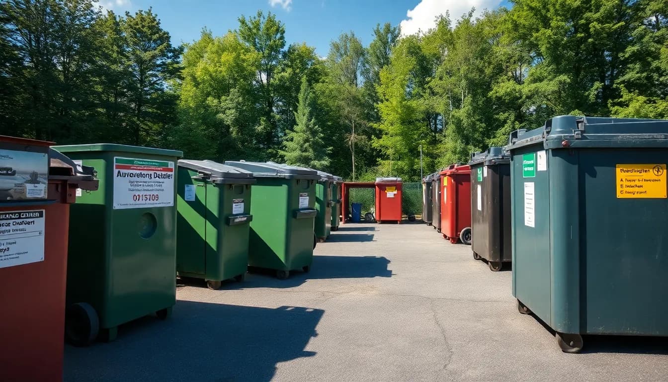 Öffnungszeiten-Schild an einem Wertstoffhof in Moosburg