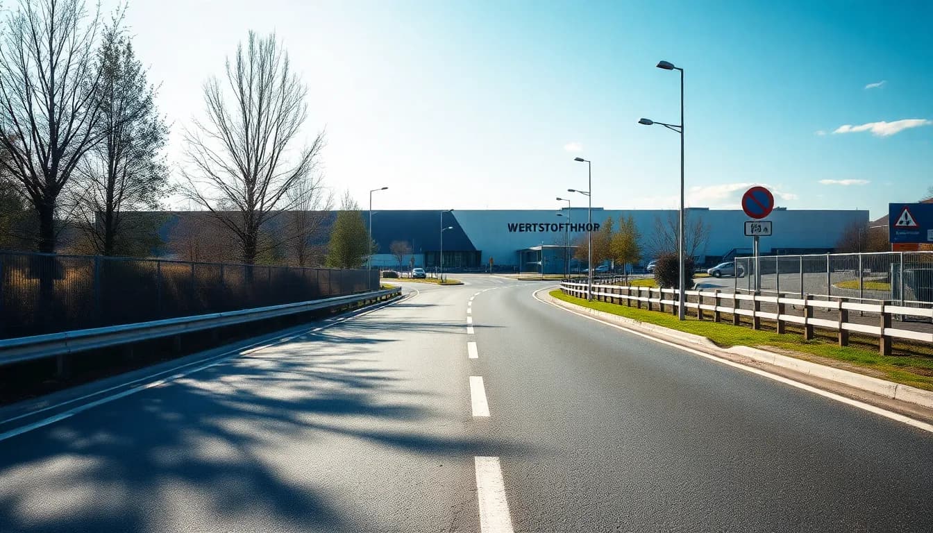 Anfahrt zu einem Wertstoffhof in Moosburg