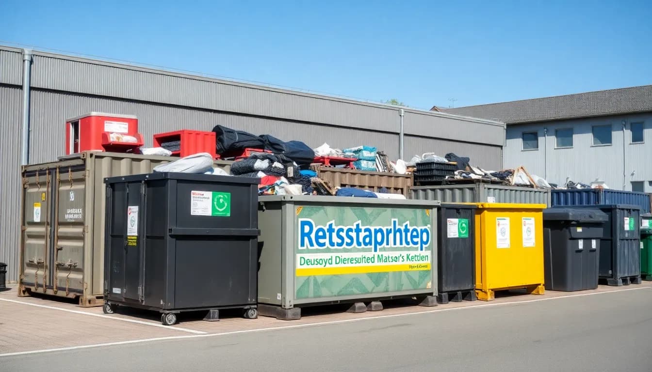 Wertstoffhof in Moosburg mit Containern und Entsorgungsbereich