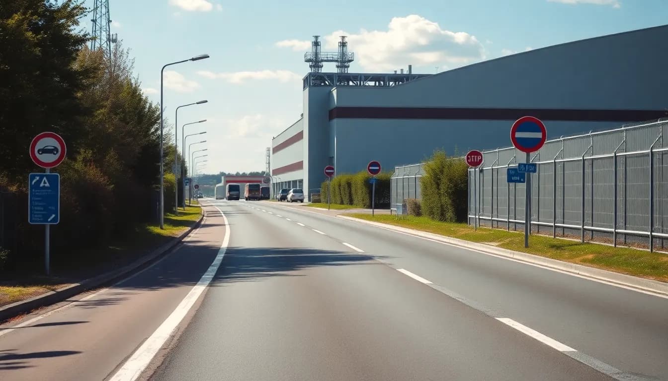 Anfahrt zu einem Wertstoffhof in Perlach