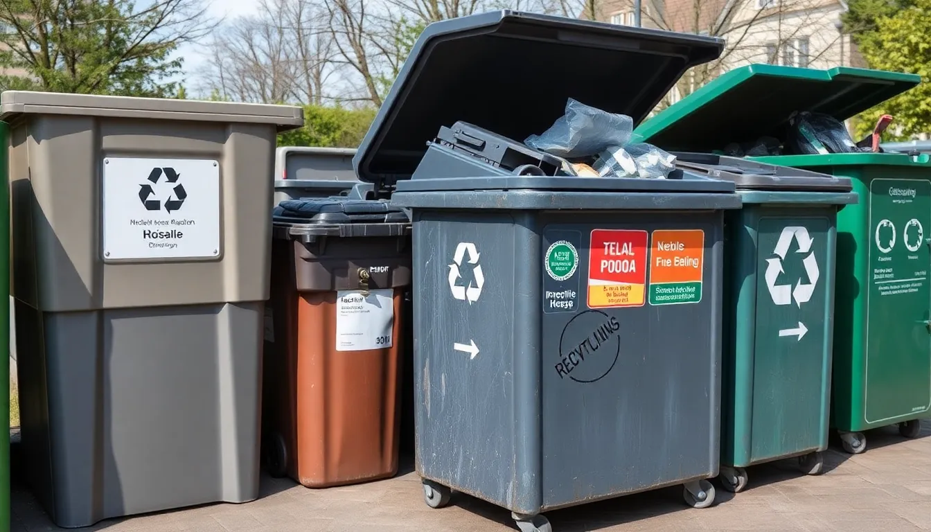 Verschiedene Abfallarten in Regensburg Wertstoffhöfen