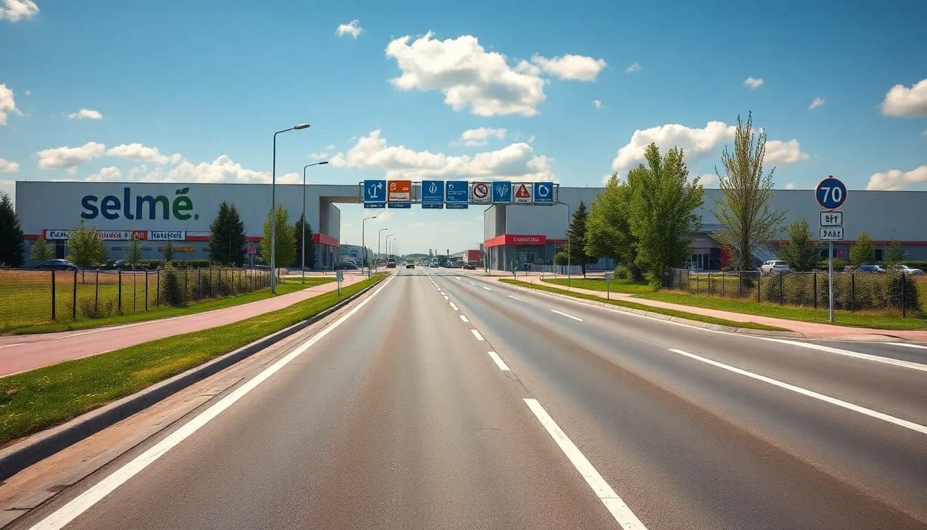 Anfahrt zu einem Wertstoffhof in Selm