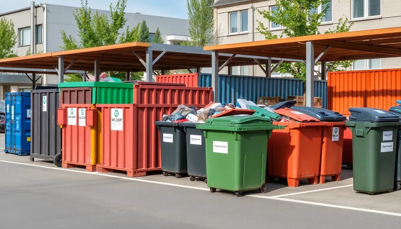 Wertstoffhof in Selm mit Containern und Entsorgungsbereich