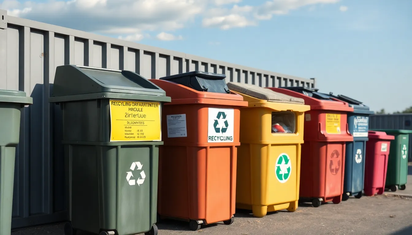 Verschiedene Abfallarten in Trudering Wertstoffhöfen