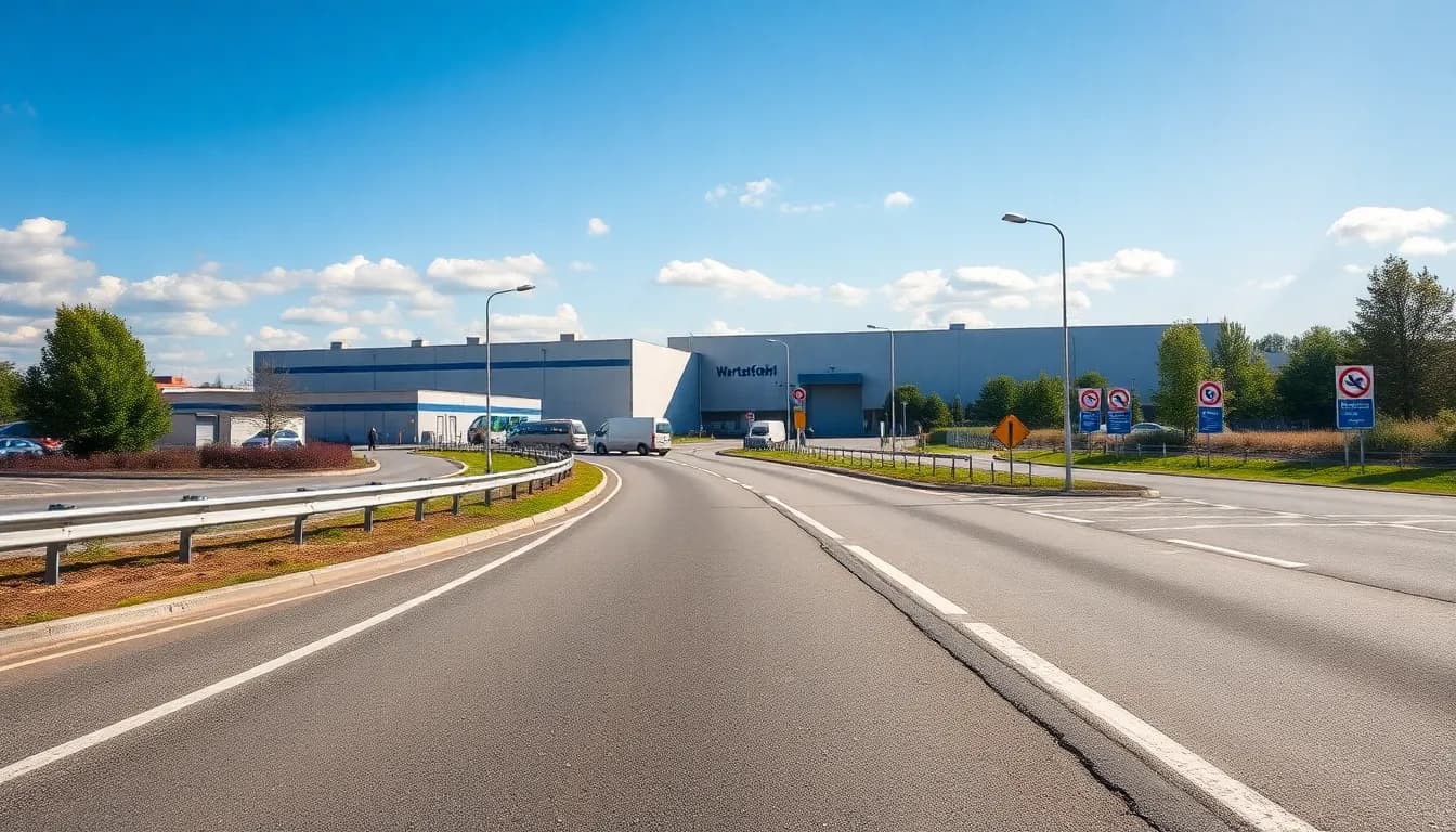 Anfahrt zu einem Wertstoffhof in Trudering