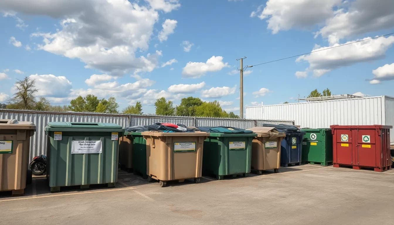 Öffnungszeiten-Schild am Wertstoffhof in Unterföhring