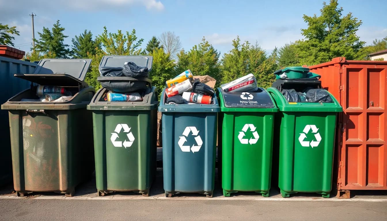Verschiedene Abfallarten in Unterhaching Wertstoffhöfen