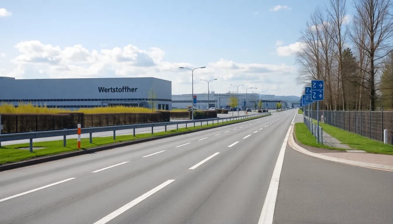 Anfahrt zu einem Wertstoffhof in Unterhaching