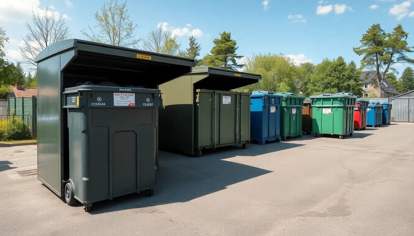 Öffnungszeiten-Schild an einem Wertstoffhof in Vaihingen