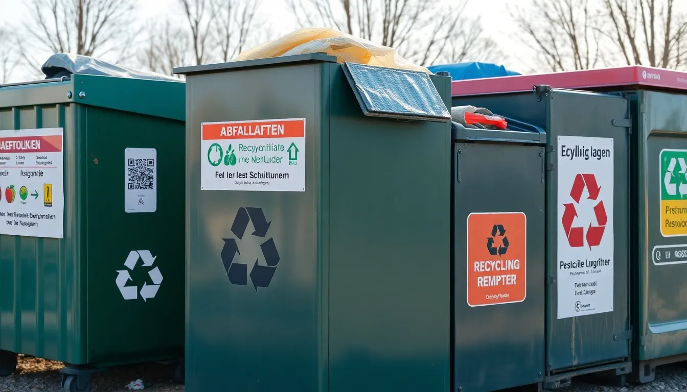 Verschiedene Abfallarten in Vaihingen Wertstoffhöfen